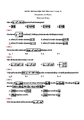 Đề thi thử đại học môn Toán lần 3  Lớp 12
